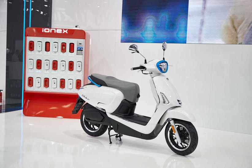 The Kymco Ionex electric scooter