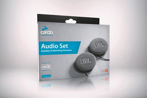 Cardo add retrofit JBL speakers for Bluetooth headsets