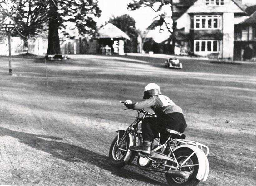 The young Mike rode endlessly around the family estate