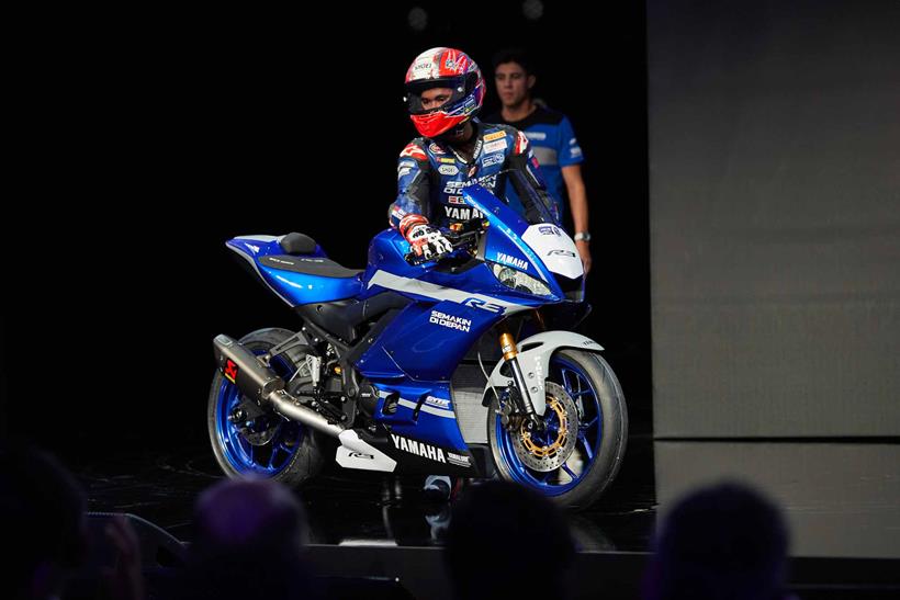 The Yamaha R3 GYTR ridden on stage