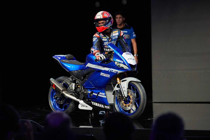 The GYTR Yamaha R3 on stage