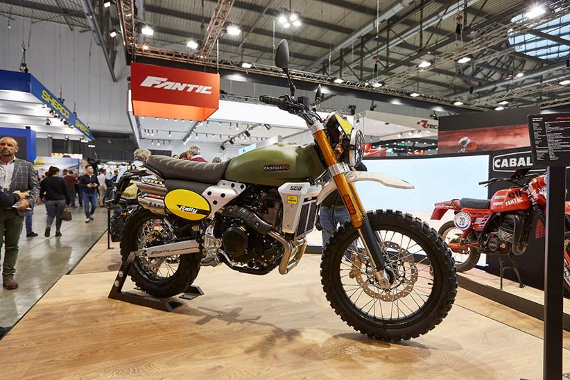 Fantic unveil the Rally at this year's Eicma.  Photo credit: Joe Dick