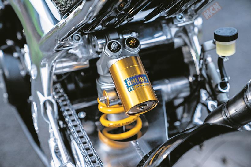 The Norton Superlight’s suspension is top-spec Öhlins