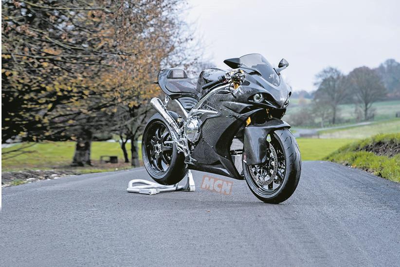 The all-new Norton 650cc sportsbike is a top-spec V4 clone. (Photo credit: Joe Dick)