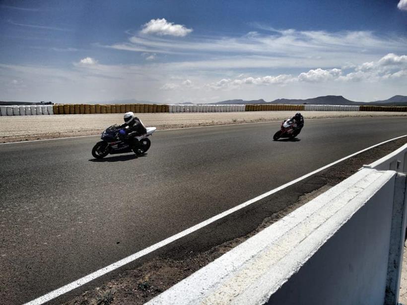 Mike on track with his Suzuki GSX-R600