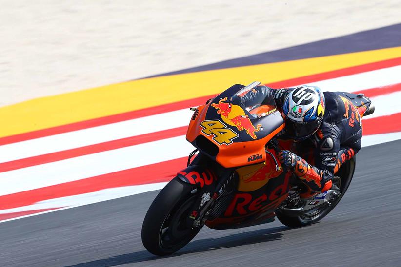 Pol Espargaro in action on the KTM RC16