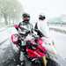 MCN testers Michael Neeves and Bruce Dunn brave the snow