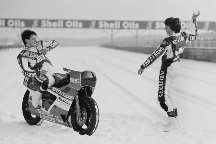 A young Niall Mackenzie and Donnie McLeod have a snowball fight