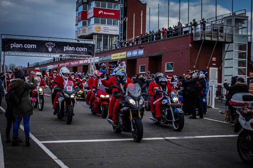 Riders began their ride at the TT pit lane. Credit: Mark Weir