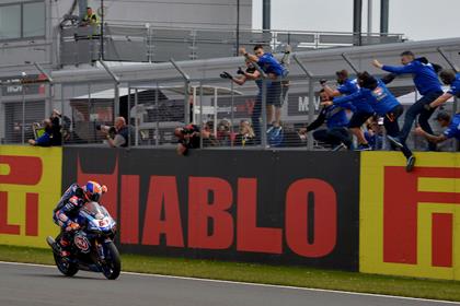 Michael van der Mark in action at Donington Park