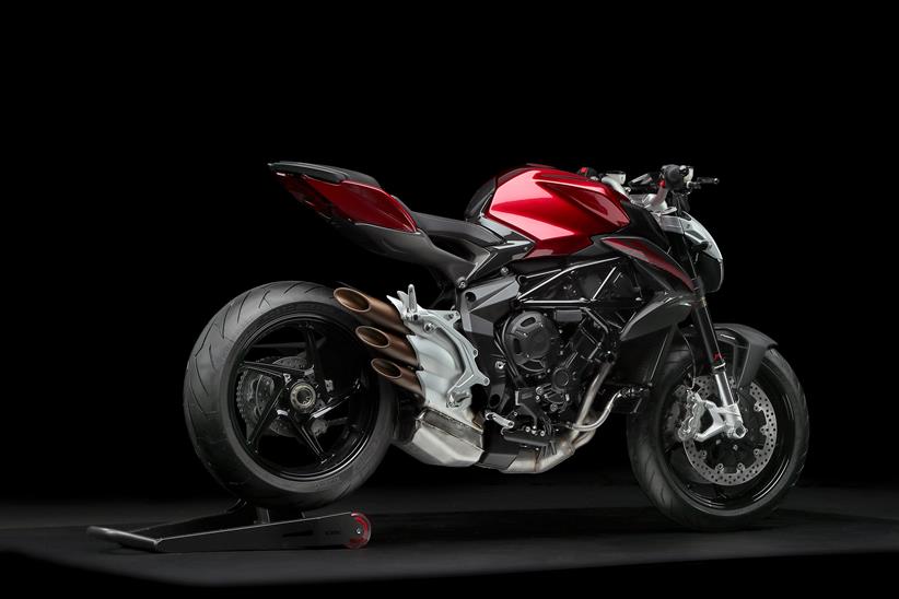 MV Agusta Brutale 800 in red rear quarter