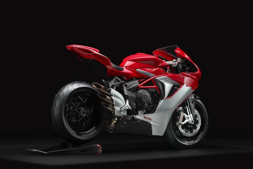 MV Agusta F3 675 in red rear quarter