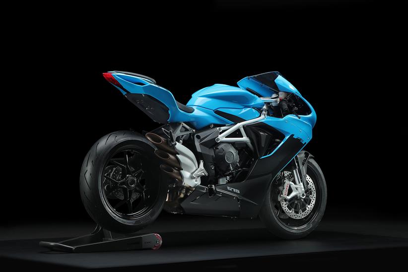 MV Agusta F3 675 in blue rear quarter