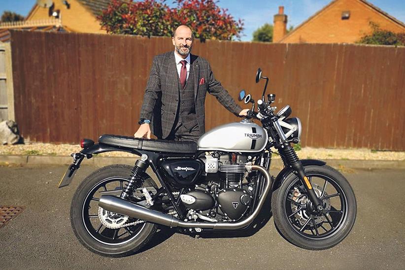 #R5k member Steve Hopper with his Triumph Street Twin