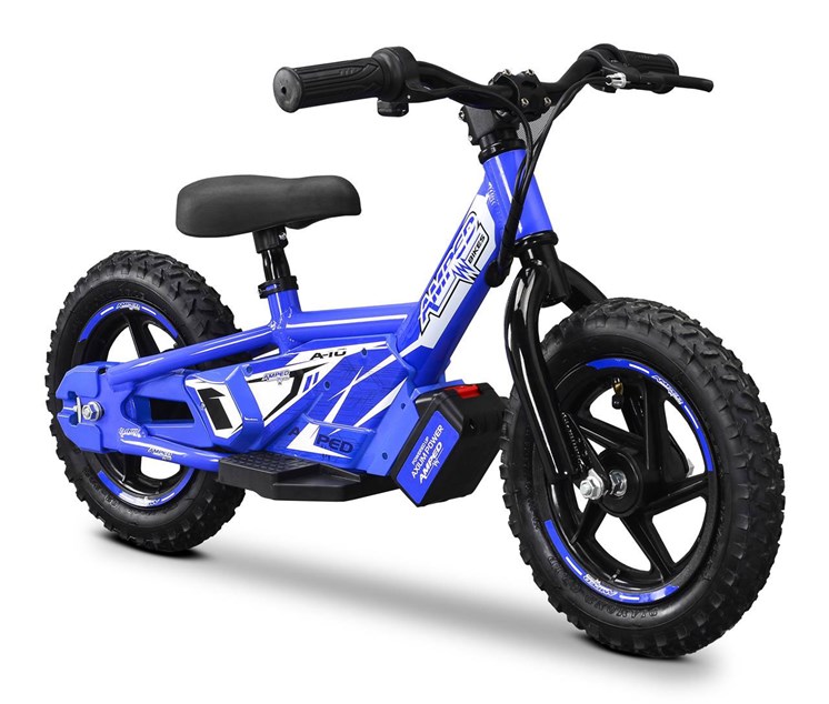 Video Revvi Twelve" electric balance bike teaches kids throttle control