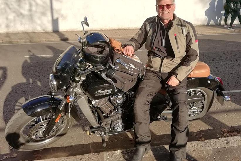 Jess Nelson with his Indian Scout 1200