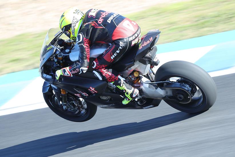 Bautista wheelies his Ducati Panigale V4R