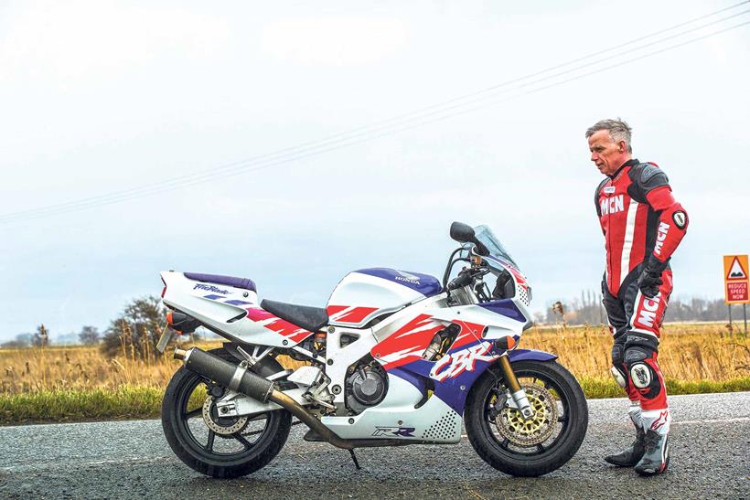 Admiring the Honda CBR900RR FireBlade