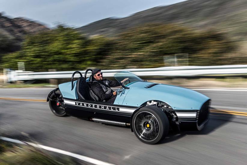 Cornering in the Vanderhall Venice