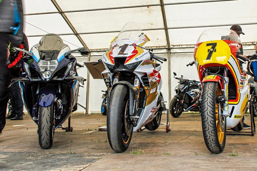 Special bikes in the MCN marquee at the 2023 MCN Festival of Motorcycling