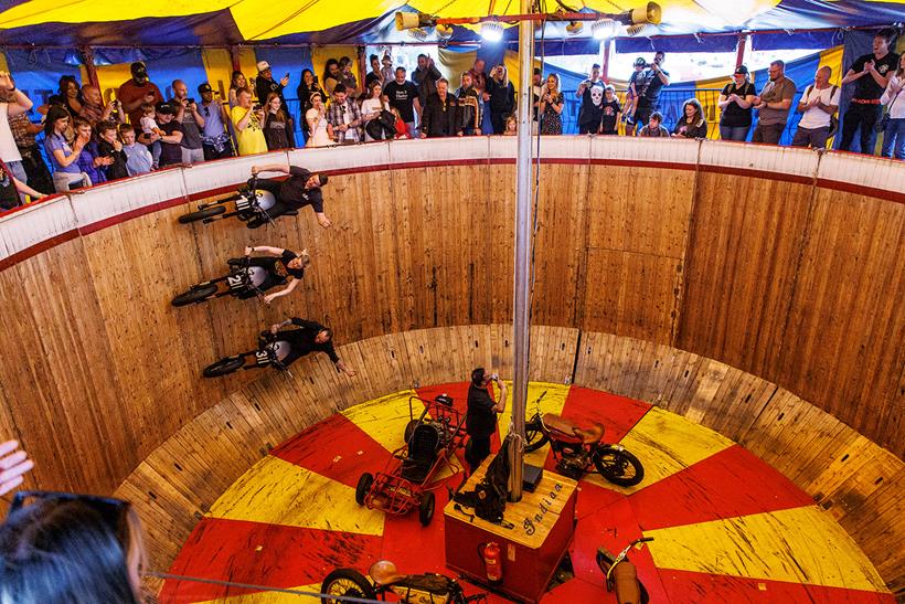 Wall of death at the 2023 MCN Festival of Motorcycling