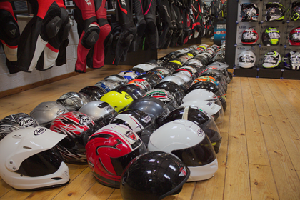 Motorbike helmets