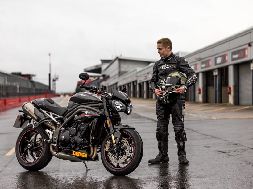 Dan's hoping the electronic aids on this Triumph Speed Triple R will be up to the job