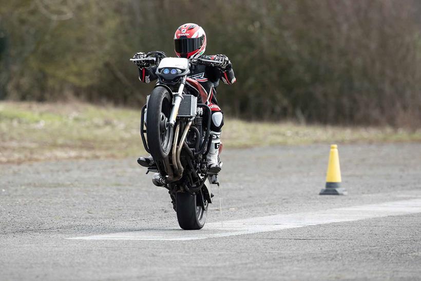 Throttle control is key for a wheelie