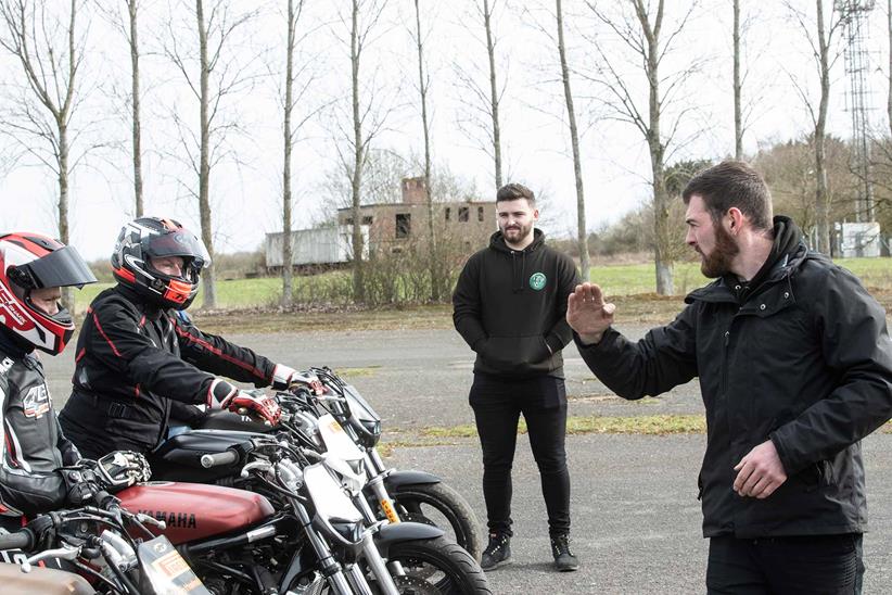 Instructors teach the correct wheelie technique