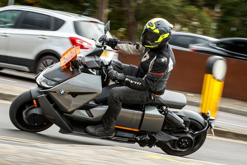 BMW CE-04 on the road