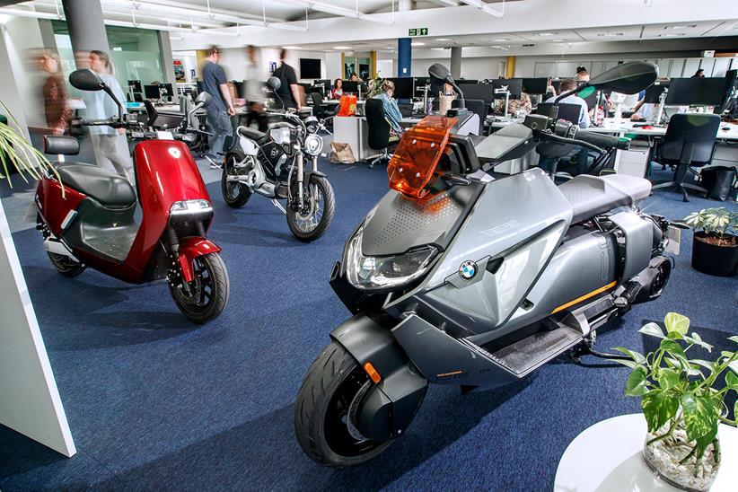 Electric commuter bikes in an office