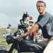 Steve McQueen on the set of The Great Escape
