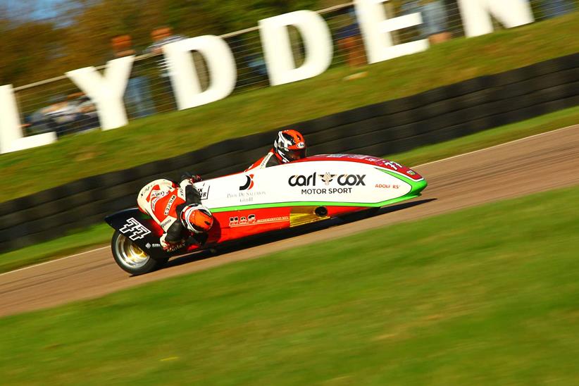 Tim Reeves and Mark Wilkes in their sidecar