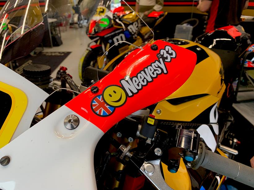 A race bike isn't complete without full factory stickers...