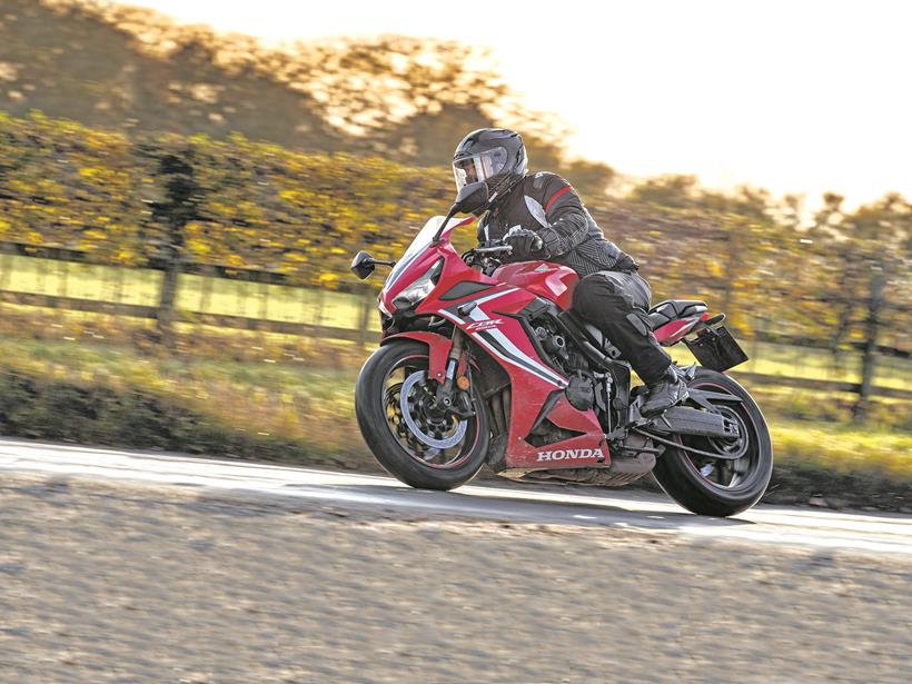 Honda CBR650R in winter