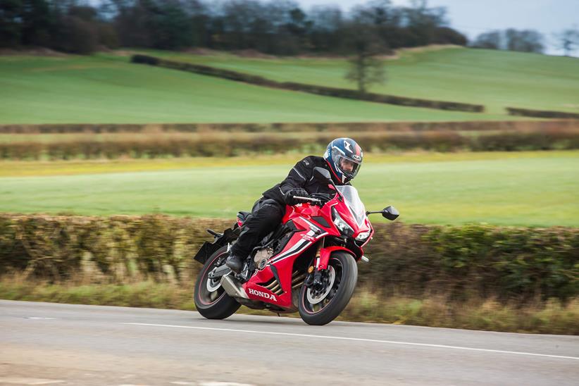 Honda CBR650R on the road