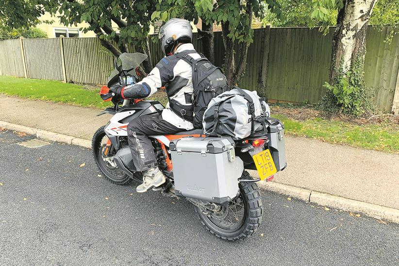 Fully loaded for a weekend away on the KTM 790 Adventure R