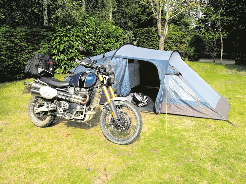 Camping on the Triumph Scrambler 1200 XE