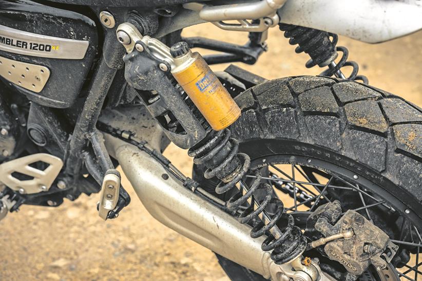 Öhlins suspension and Brembo calipers come fitted on the Triumph Scrambler 1200XE