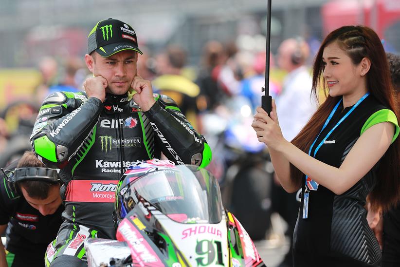 Leon Haslam on the grid in Thailand