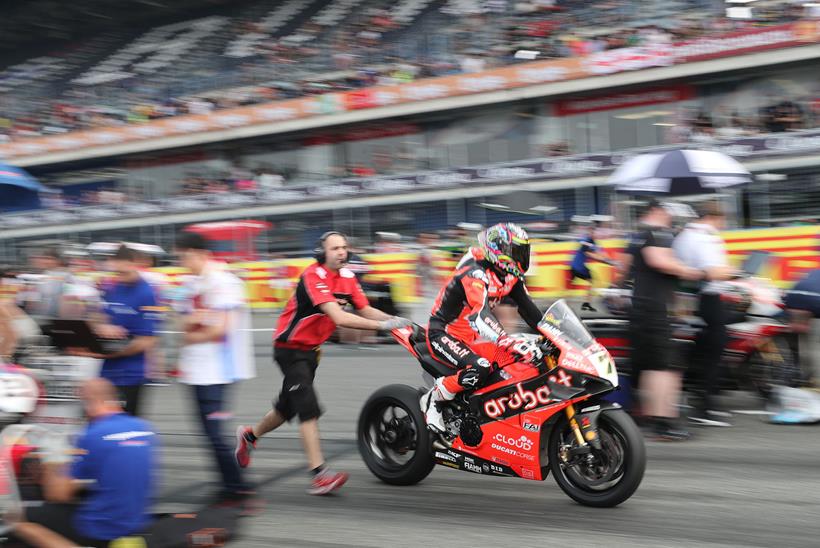 Chaz Davies takes to the grid