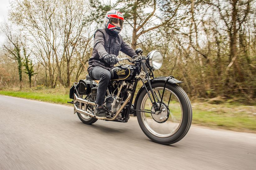 Allen Millyard riding his Velocette V-twin