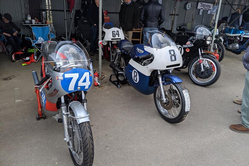 Yamaha-Seeley ‘Yamsel’ TR3 and Triumph T150