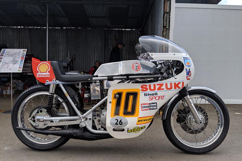 Barry Sheene Seeley Suzuki 500 from 1973 (not racing this weekend)