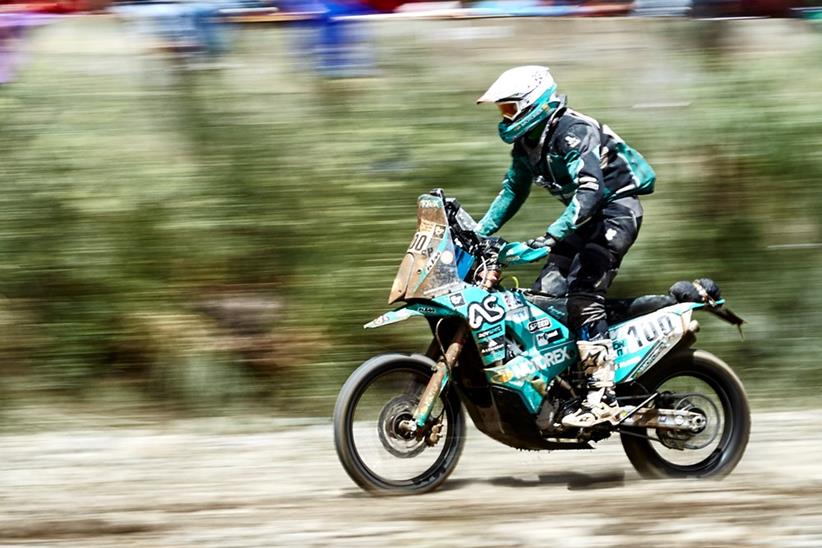 Lyndon Poskitt racing at the Dakar Rally