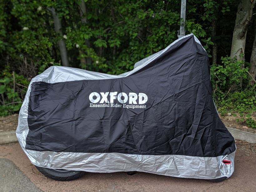 The cover from Oxford Products fits the Suzuki GSX-S125 perfectly, and even has a hole for a disc lock. I'm learning a lot on my journey to learn to ride a motorcycle. 