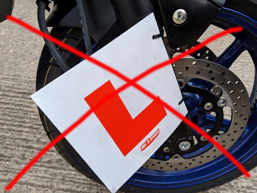 I can FINALLY get rid of the L-plates now that I have learnt to ride a motorbike. 