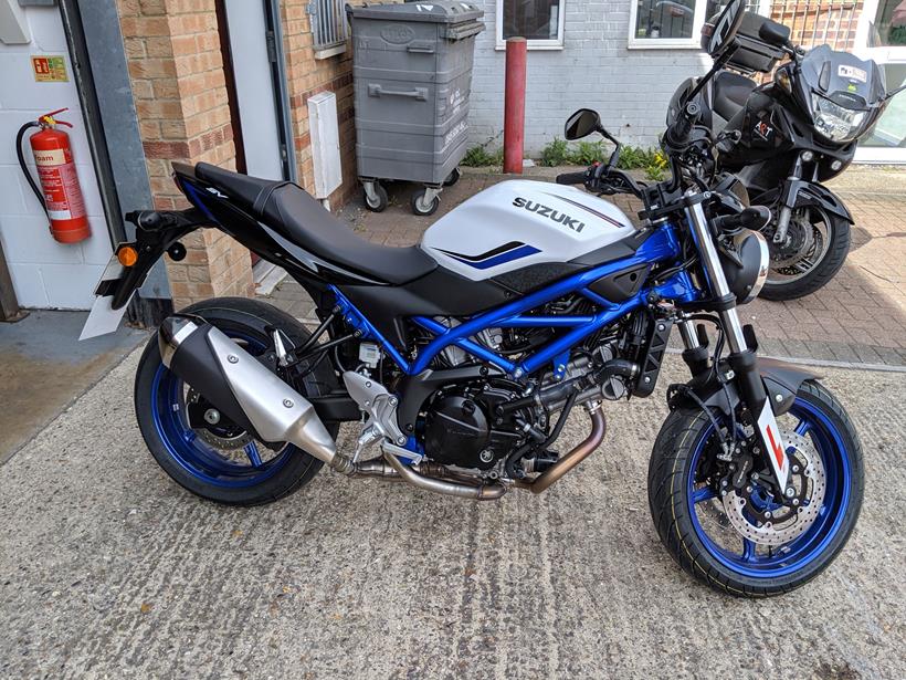 The Suzuki SV650 on L-plates - the bike Gareth learnt to ride on.