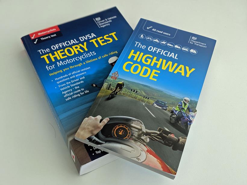 The books you need to pass the theory test when you're learning to ride a motorcycle