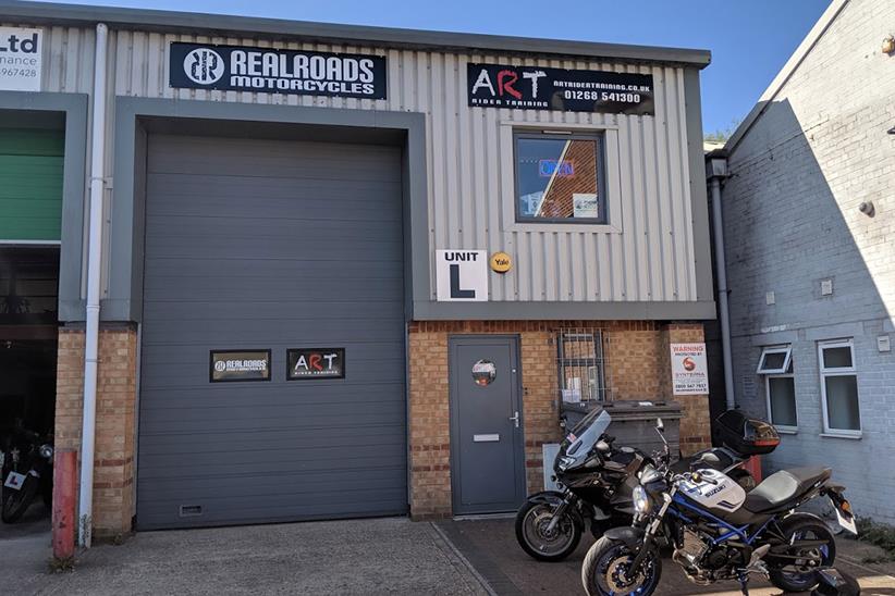 The Suzuki SV650 outside ART Rider Training in Basildon, Essex